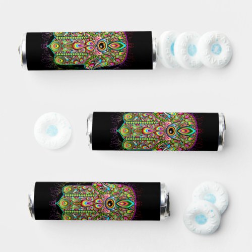 Hamsa Fatma Hand Psychedelic Art Breath Savers Mints