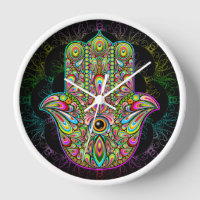 Hamsa Fatma Hand Psychedelic Art