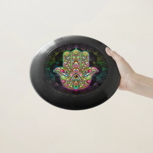 Hamsa Fatma Hand Psychedelic Art Wham_O Frisbee