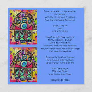 Hamsa Fish Wedding Invitation