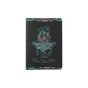 Hamsa Flower Life Passport Holder