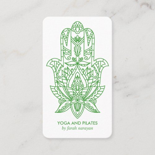 Hamsa  Green Wellness spa massage yoga holistic Business Card