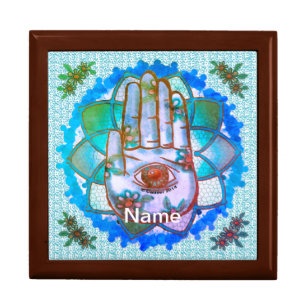 Hamsa Hand Blue Lotus Gift Box