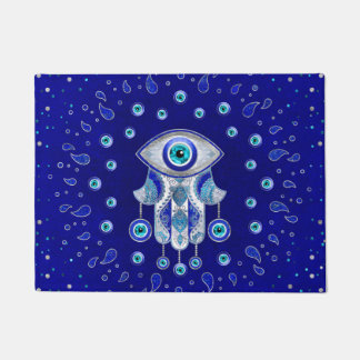 Hamsa Hand -Evil Eye Amulet Doormat