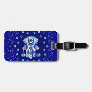 Hamsa Hand -Evil Eye Amulet Luggage Tag