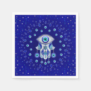 Hamsa Hand -Evil Eye Amulet Napkins