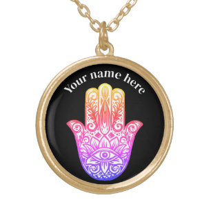 Hamsa Hand Gold Plated Necklace