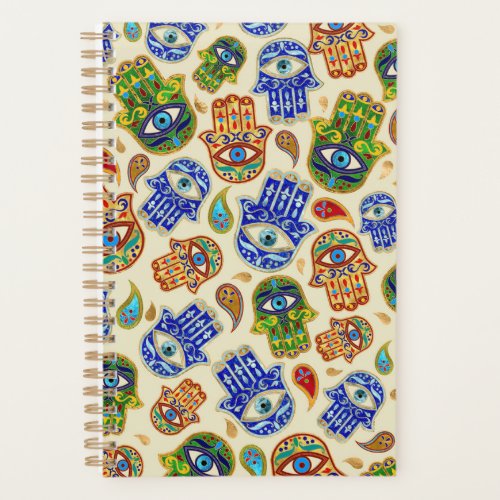 Hamsa Hand _ Hand of Fatima colorful pattern Planner