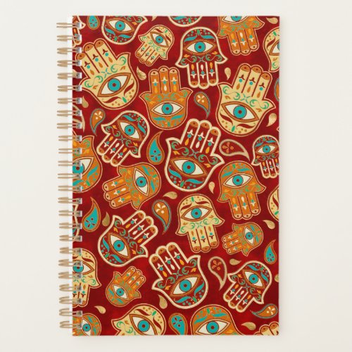 Hamsa Hand _ Hand of Fatima Teal Terracotta Planner