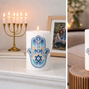 Hamsa Hand Jewish Candle