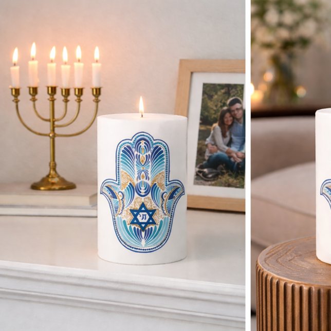Hamsa Hand Jewish Candle (Creator Uploaded)