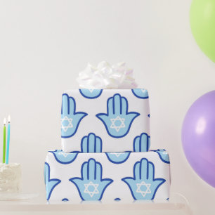 Hamsa Hand Jewish Holiday Hanukkah Gift Wrap