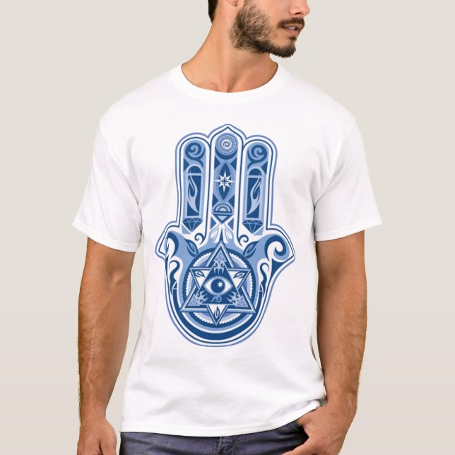 Hamsa Hand Of Fatima Hamsa All Seeing Eye T-Shirt (Front)