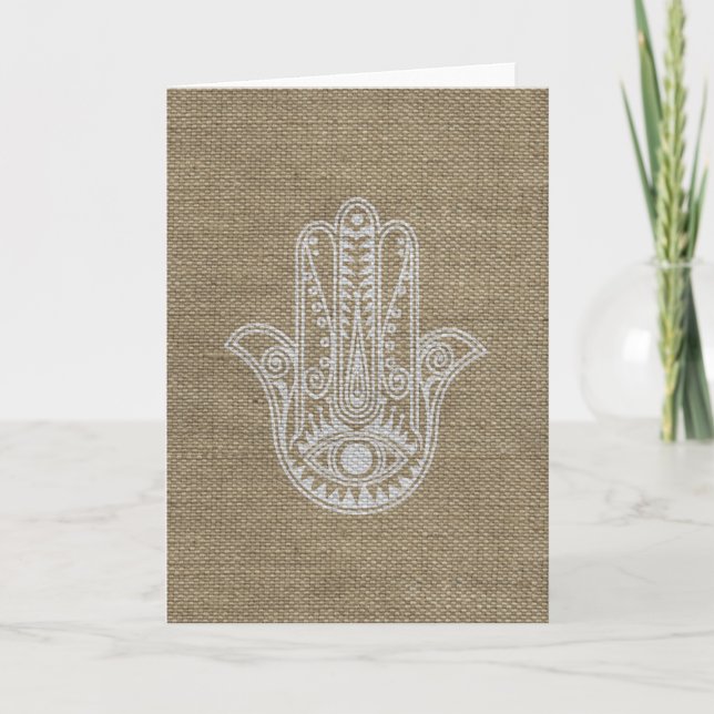 HAMSA Hand of Fatima symbol amulet Card (Front)