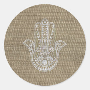 HAMSA Hand of Fatima symbol amulet Classic Round Sticker