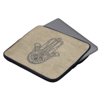 HAMSA Hand of Fatima symbol amulet Laptop Sleeve