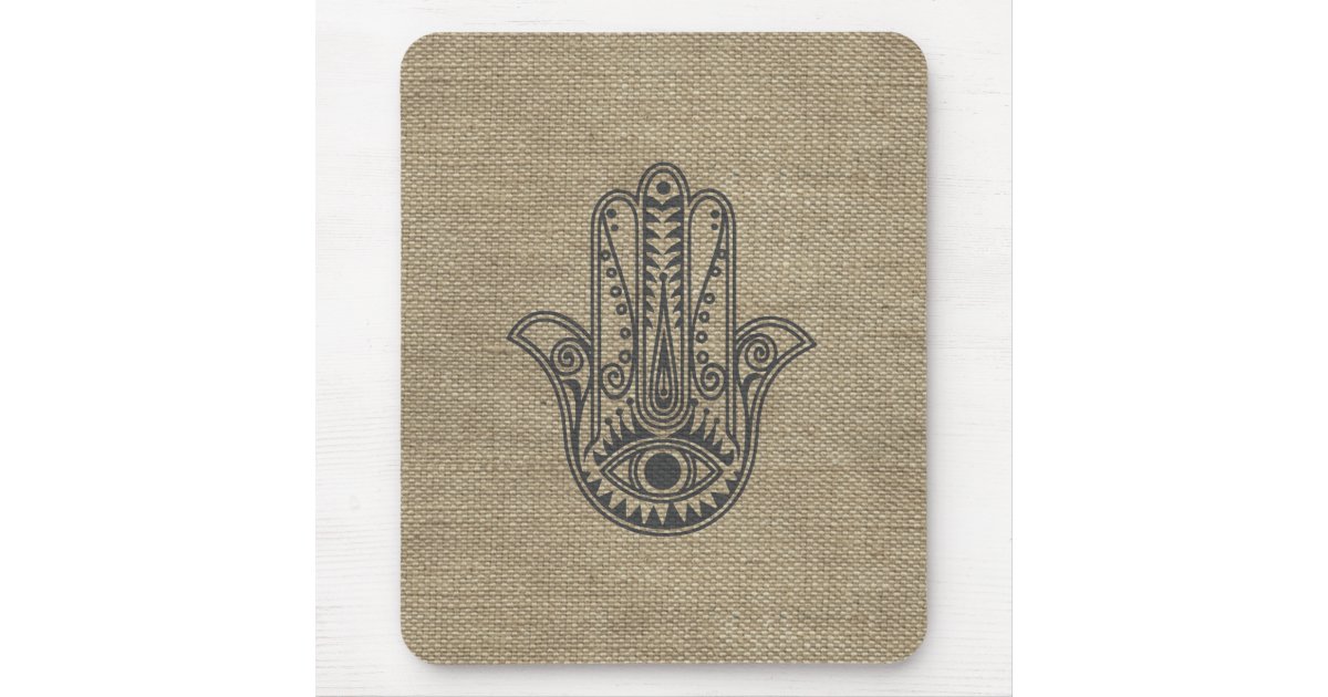 HAMSA Hand of Fatima symbol amulet Mouse Pad | Zazzle