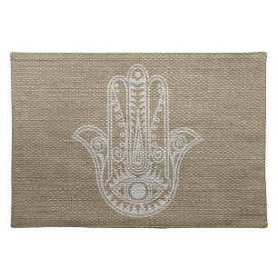 HAMSA Hand of Fatima symbol amulet Placemat