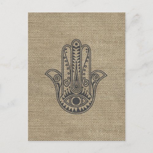 HAMSA Hand of Fatima symbol amulet Postcard