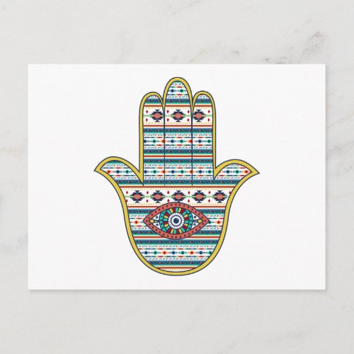 HAMSA Hand of Fatima Symbol Postcard