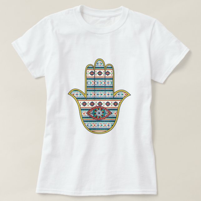 HAMSA Hand of Fatima Symbol T-Shirt (Design Front)