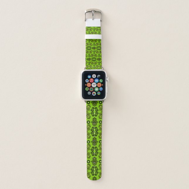 Hamsa Hand Protection Art Apple Watch Band (Front)