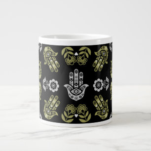 Hamsa Hand Protection Art Giant Coffee Mug