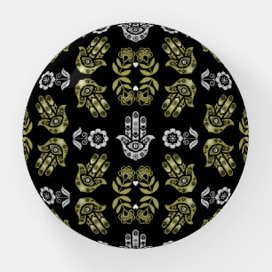 Hamsa Hand Protection Art Paperweight