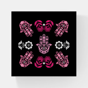 Hamsa Hand Protection Art Paperweight