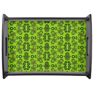 Hamsa Hand Protection Art Serving Tray
