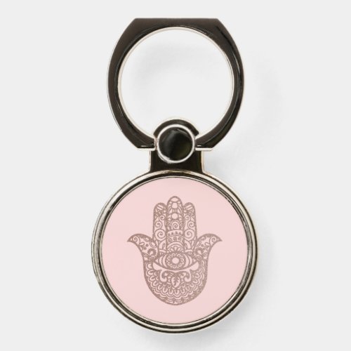 Hamsa hand Rose Gold and pink Phone Ring Stand