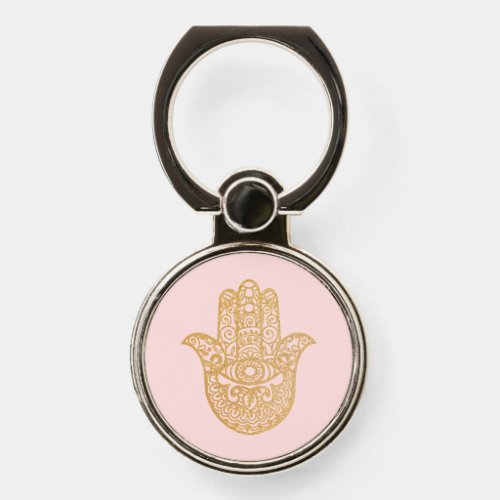 Hamsa hand Rose Gold and pink Phone Ring Stand