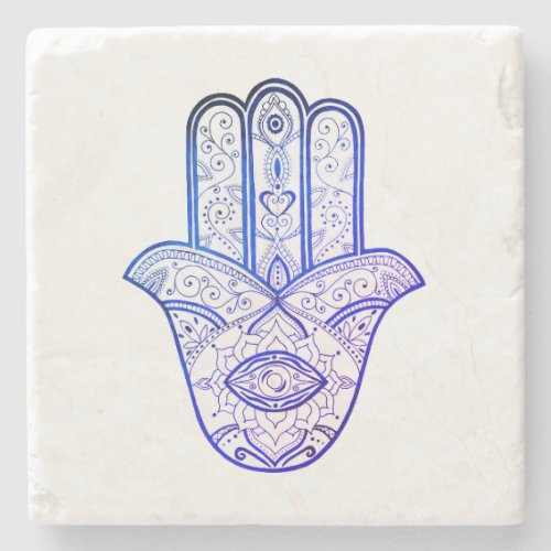 Hamsa Hand Stone Coaster