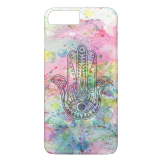 HAMSA Hand Symbol Colorful Watercolor iPhone 8 Plus/7 Plus Case