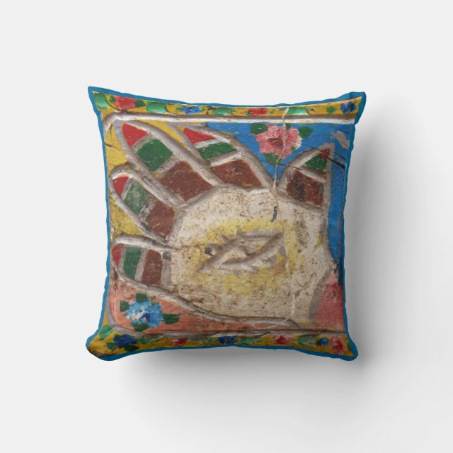 Hamsa Hand Throw Pillow (Front)