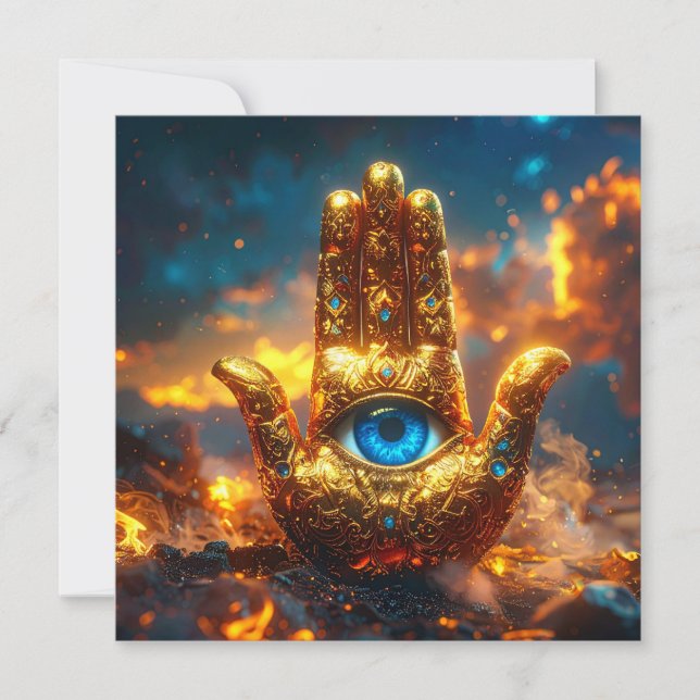 HAMSA HAND - ZEN BUDDHISM CARD (Front)