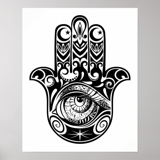 Hamsa Hand Zendoodle 2 Poster (Front)