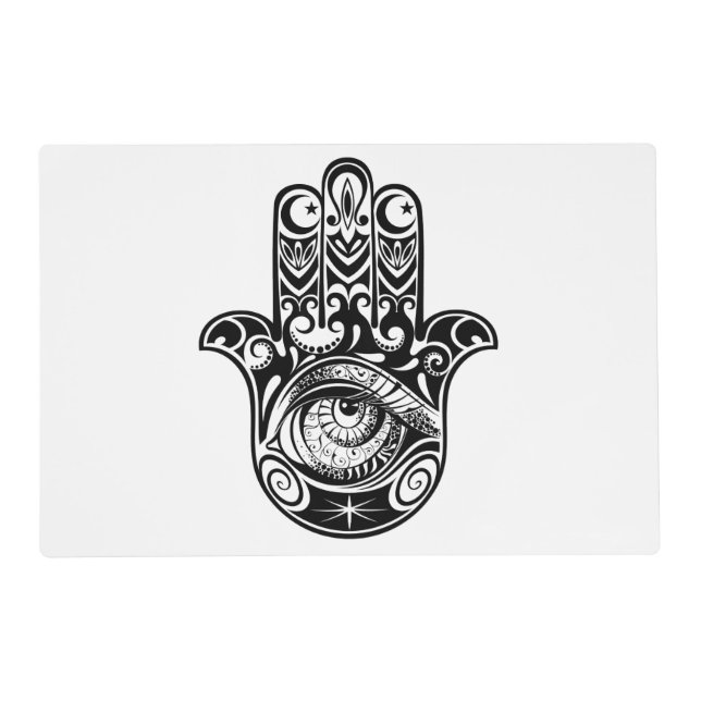 Hamsa Hand Zendoodle Placemat (Front)