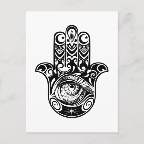 Hamsa Hand Zendoodle Postcard