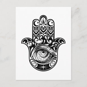Hamsa Hand Zendoodle Postcard
