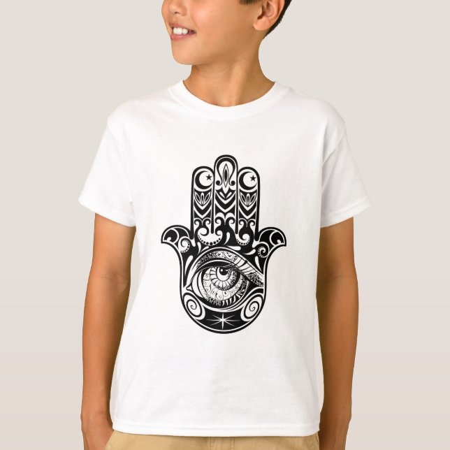 Hamsa Hand Zendoodle T-Shirt (Front)