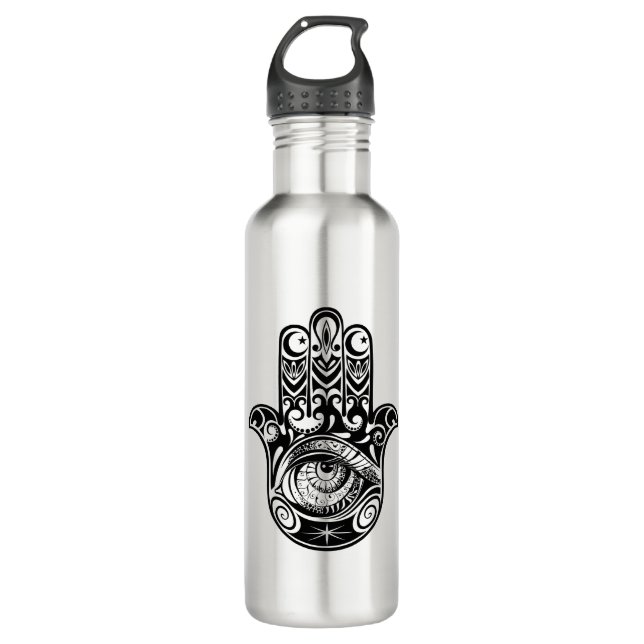 Hamsa Hand Zendoodle Water Bottle (Front)