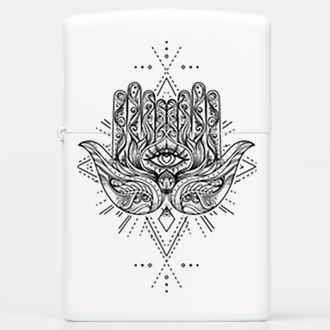 Hamsa Hand Zippo Lighter (Front)