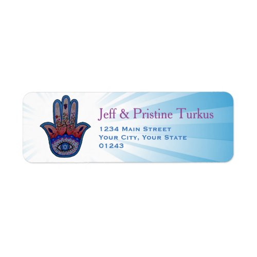 Hamsa Judaica Tree of Life Label
