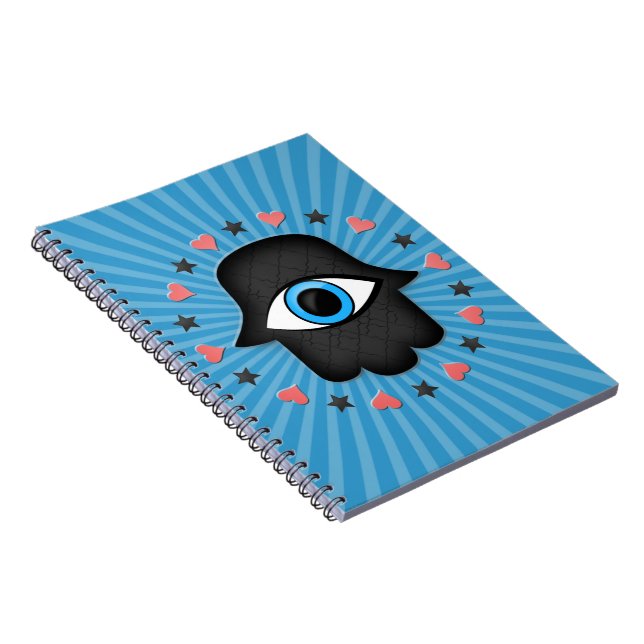 hamsa khamsa Eye in hand of the goddess Notebook (Right Side)