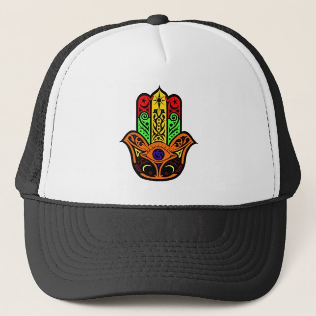 HAMSA multi color Trucker Hat (Front)