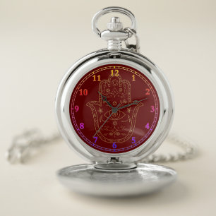 Hamsa Palm Pocket Watch
