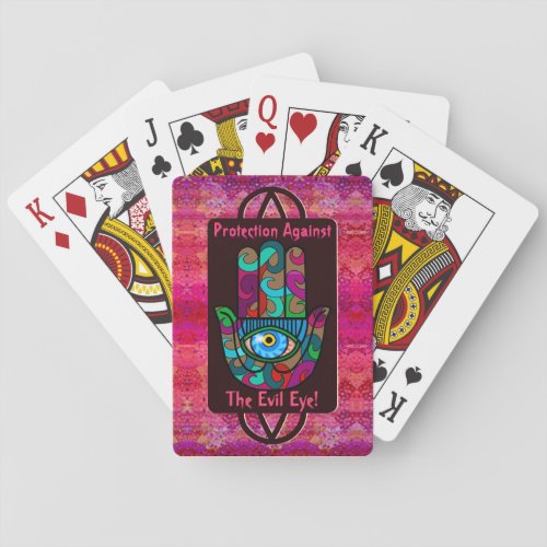 Hamsa Protection Against The Evil Eye Playing Cards