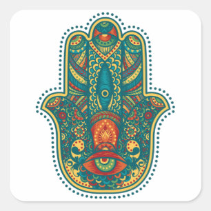 Hamsa Square Sticker