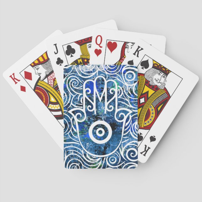 Hamsa Swirls Poker Cards (Back)